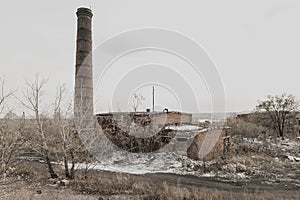 Abandoned building destroyed a military base