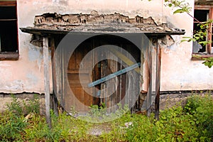 Abandoned building entrance