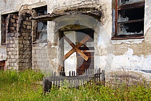 Abandoned building entrance