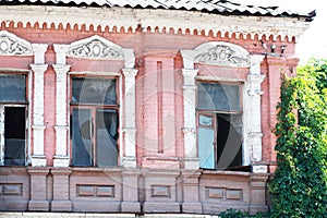 Abandoned building facade