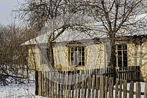 Abandoned building in the forest