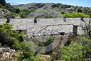 Abandoned building on Goli otok, political prison in ex Yugoslavia