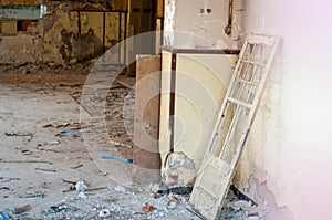 Abandoned building interior