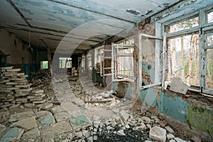 Abandoned Building Interior. Chernobyl Disasters