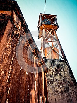 abandoned building over time and visible parts old and rusty condition.