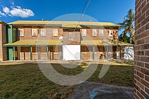 Abandoned building of Peat Island Asylum