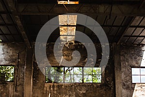 Abandoned building in a port.