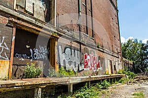 Abandoned building in Saint Lious, MO with graffiti