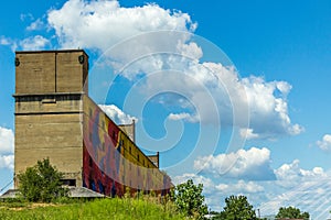 Abandoned building in Saint Lious, MO with graffiti