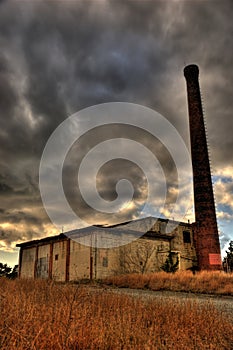 Abandoned Building in Storm