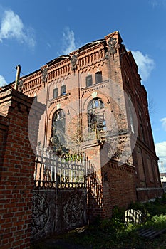 Abandoned building `Treasury wine warehouse No. 2` - a winery of the XIX century in the city of Ryazhsk, Ryazan region