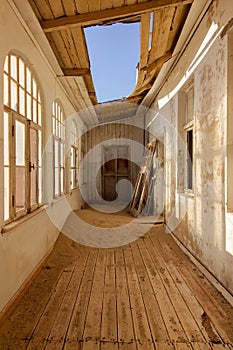 Abandoned building in UAE desert