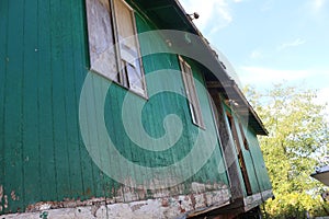 Abandoned building in the woods