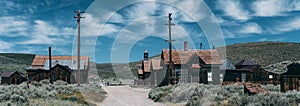 Abandoned buildings in Bodie ghost town