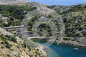 Abandoned buildings on Goli otok, political prison in ex Yugoslavia