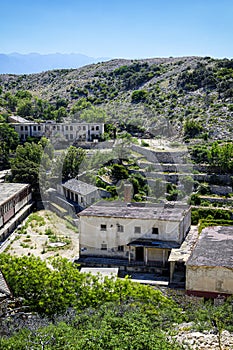 Abandoned buildings on Goli otok, political prison in ex Yugoslavia