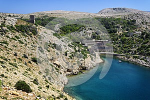 Abandoned buildings on Goli otok, political prison in ex Yugoslavia