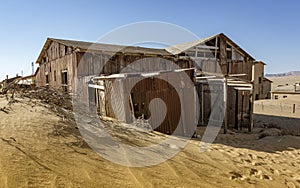 Abandoned buildings are left to rot in Kolmanskoppe