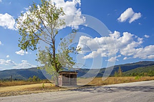 Abandoned bus stop