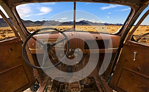 Abandoned Car in Desert