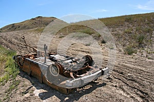 Abandoned car wreck