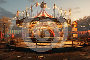 Abandoned Carnival Rides Rusty and abandoned