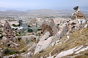 Abandoned cave city in Uchisar ,Cappadocia,Turkey,Anatolia photo