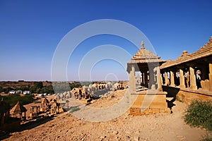 Abandoned cenotaphs of Jaisalmer, India