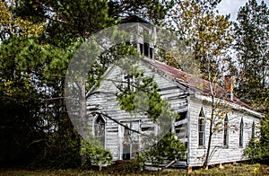 Abandoned church in rural North Carolina