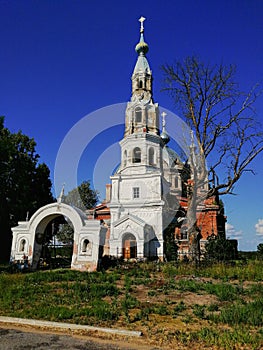 Abandoned church in the village of the Russian hinterland