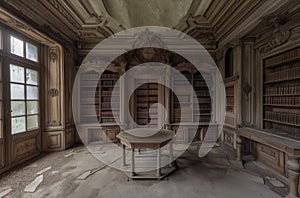 Abandoned classical library