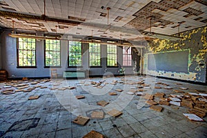 Abandoned classroom