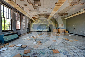 Abandoned classroom