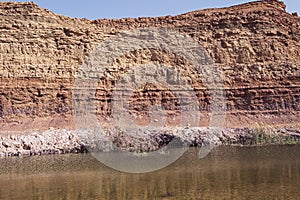 Abandoned Clay Quarry and Pond in Makhtesh Ramon in Israel