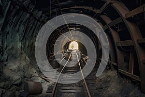 abandoned coal mine, with shafts and tunnels that once brought riches now abandoned