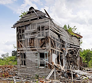 Abandoned Collapsing House