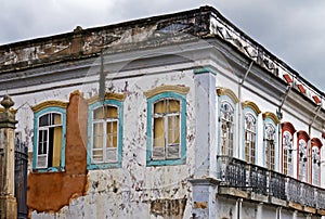 Abandoned colonial building in Sao Joao del Rei, Brazil