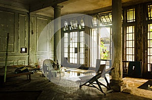 Abandoned colonial mansion, Yangon, Myanmar