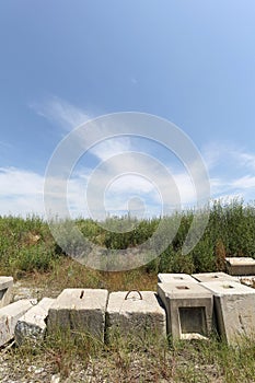 Abandoned of concrete brick