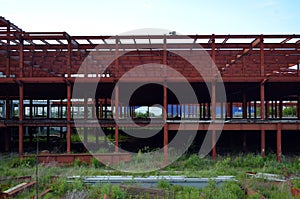 Abandoned construction site of commercial center in Kiev