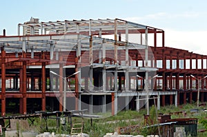 Abandoned construction site of commercial center in Kiev