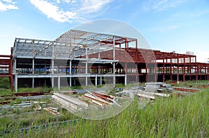 Abandoned construction site of commercial center in Kiev