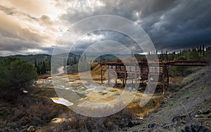 Abandoned copper mine in Cyprus