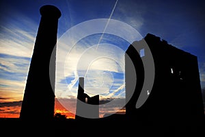 An abandoned Cornish mining engine house