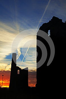 An abandoned Cornish mining engine house