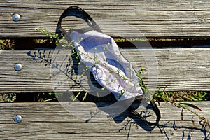 Abandoned Coronavirus Protective Mask