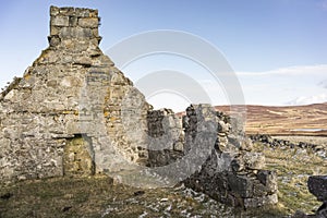 Abandoned Croft of Wester Crannich on Dava Moor in Scotland.