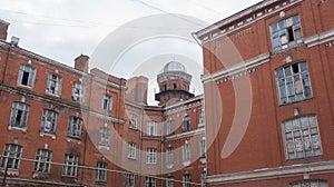 Abandoned and decaying house in Tver Courtyard Proletarka.