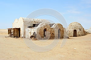 Abandoned decorations for shooting Star Wars movie photo