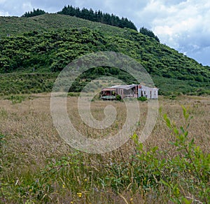 Abandoned derelict farm shed